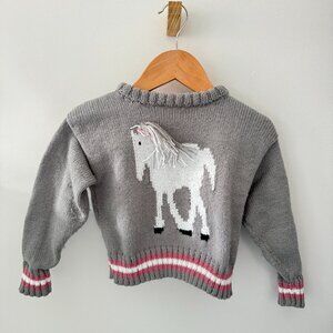 Hand knitted horse lightweight sweater